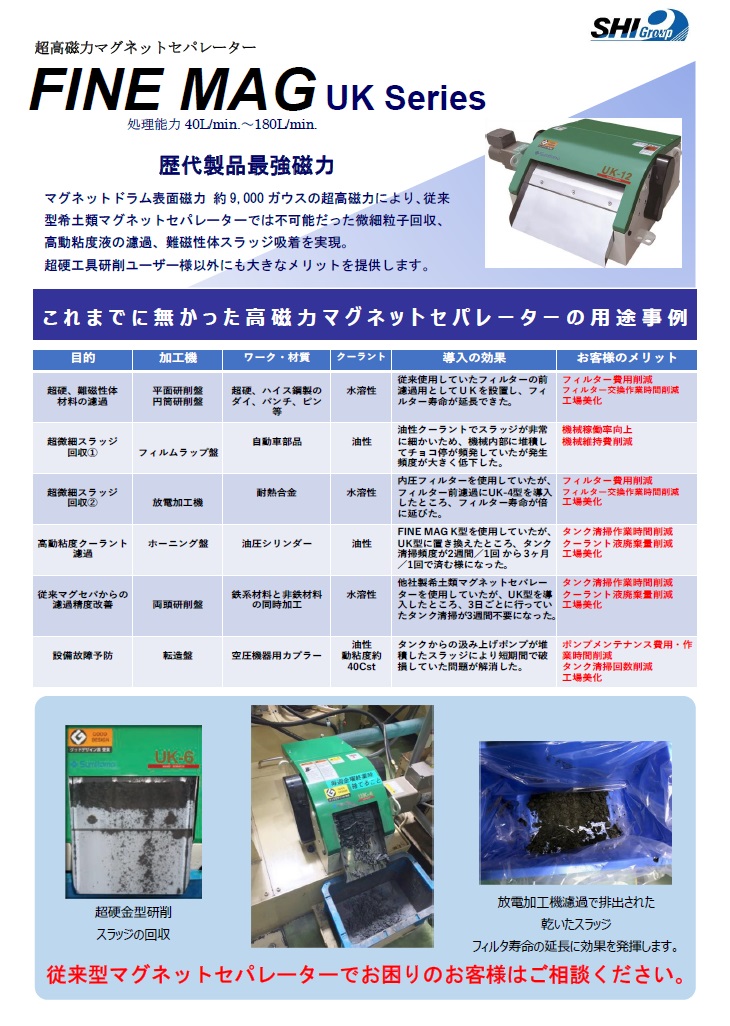 Grinding Technology Japan 2021 - マグネットセパレーター ファインマグ 住友重機械ファインテック株式会社
